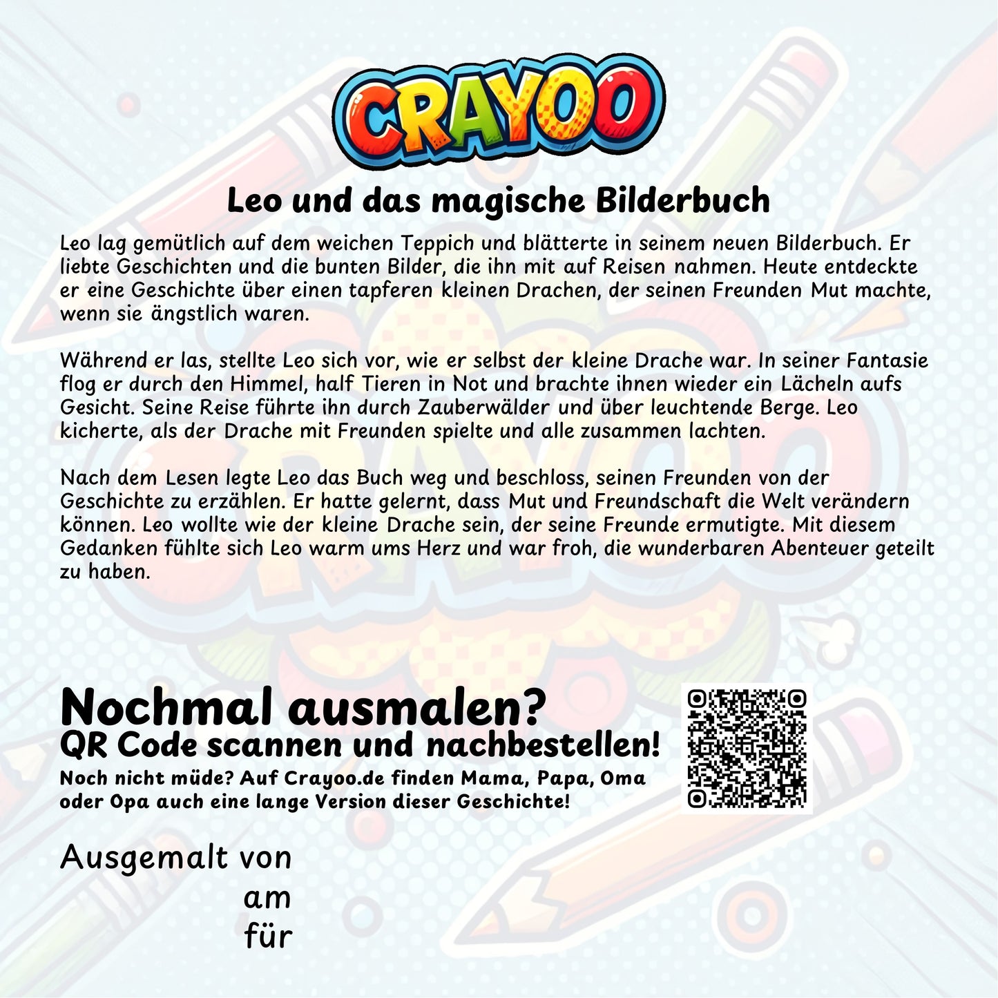 Leo und das magische Bilderbuch - 10x Bild zum Ausmalen