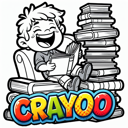 Tommy und die Zauberwelt der Bücher - 10x Bild zum Ausmalen