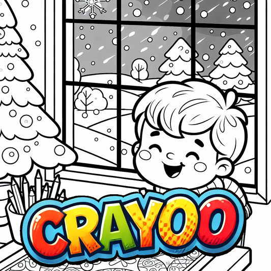 Tim und der kreative Wintertag - 10x Bild zum Ausmalen