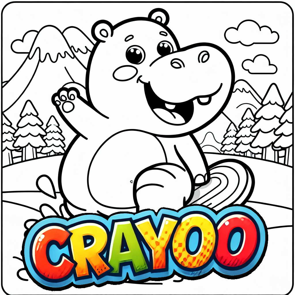 Harrys Snowboard-Abenteuer - 10x Bild zum Ausmalen