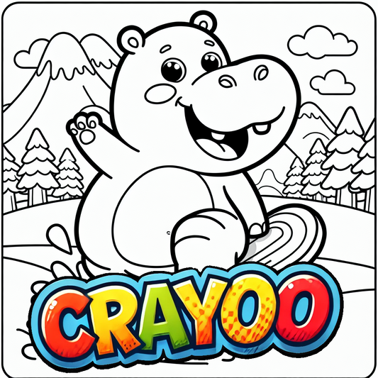 Harrys Snowboard-Abenteuer - 10x Bild zum Ausmalen