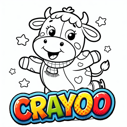 Die mutige Kuh Emma - 10x Bild zum Ausmalen