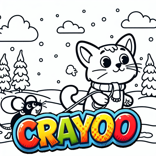 Maik Maus hat ein neues Haustier - 10x Bild zum Ausmalen