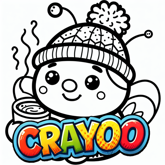 Biene Berta liebt warmen Kakao - 10x Bild zum Ausmalen