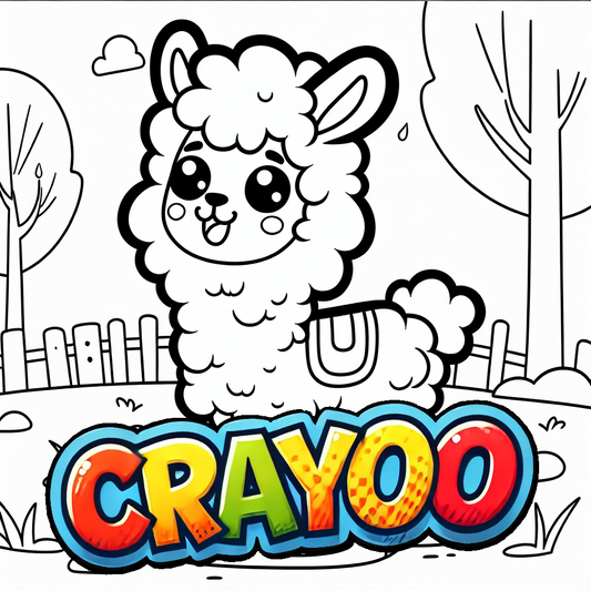 Lama Lotta spuckt manchmal - 10x Bild zum Ausmalen