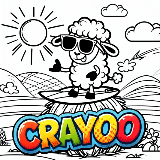 Schaf Sam und der Talentwettbewerb - 10x Bild zum Ausmalen