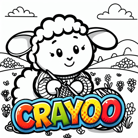 Schaf Polly friert - 10x Bild zum Ausmalen